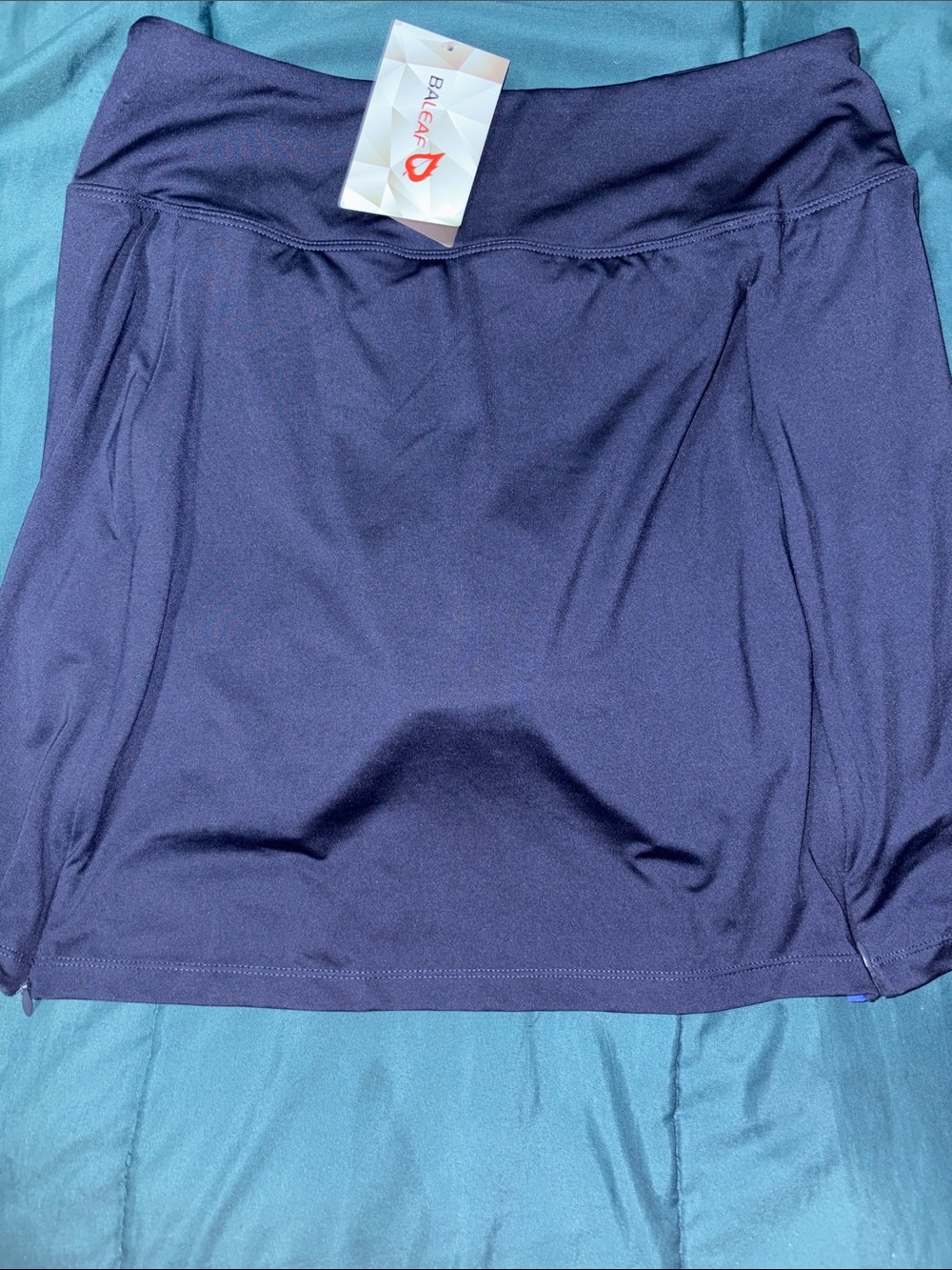 Baleaf -Navy Padded Cycling - Biking Athletic Skort with built-in tights - Large